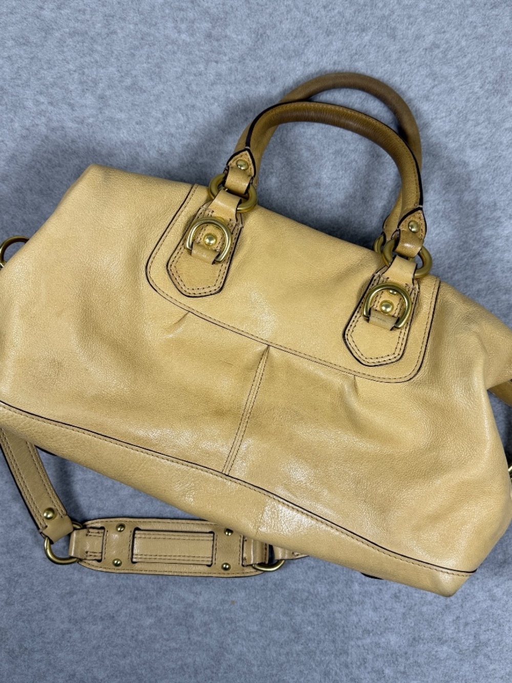 Coach Madison Sabrina Tan Leather Convertible Satchel Shoulder Bag 12937 Y2K - Picture 3 of 13
